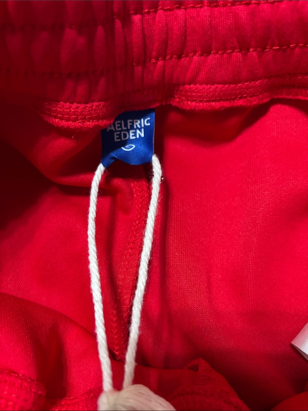 Aelfric Eden Red Jogger Pants with White Branded Tag - Picture 4 of 7